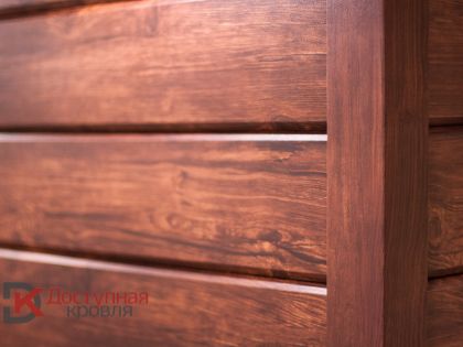 Металлический сайдинг, ЭкоБрус, Printech Cherry Wood, Бразильская вишня-2