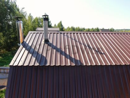Кровля из Профнастила C20R Цвет RAL 8017 шоколад