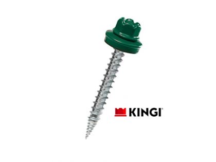 Саморезы KINGI 4,8х65 RAL 6005 зелёный мох