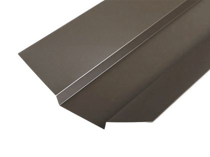 Планка ендовы верхняя 60х60х60, цвет темно-коричневый, RR 32