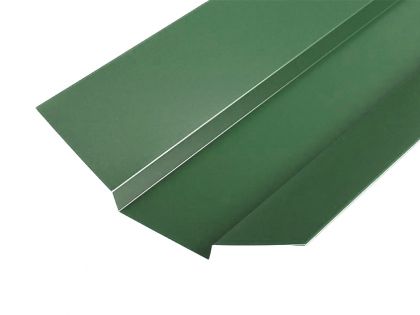 Планка ендовы верхняя 60х60х60, цвет зелёный мох, RAL 6005