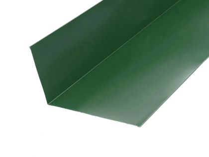 Планка примыкания верхняя 100х190, цвет зеленый мох RAL 6005