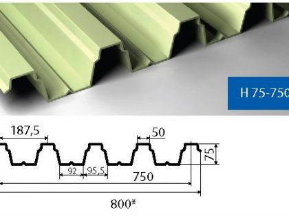 Профнастил H60R чертеж