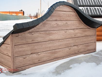 Металлический сайдинг Grand Line Эко Брус в цвете Белёный дуб
