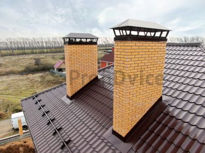ProfiDvice дымник усиленный. Qarzit RAL 8017 шоколад. Дымники 525х1570