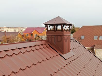 Усиленный Дымник ProfiDvice. Velur RAL 8017 шоколад