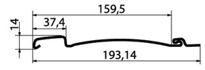 Чертёж сайдинг вертикальный виниловый S6,3 GL Amerika